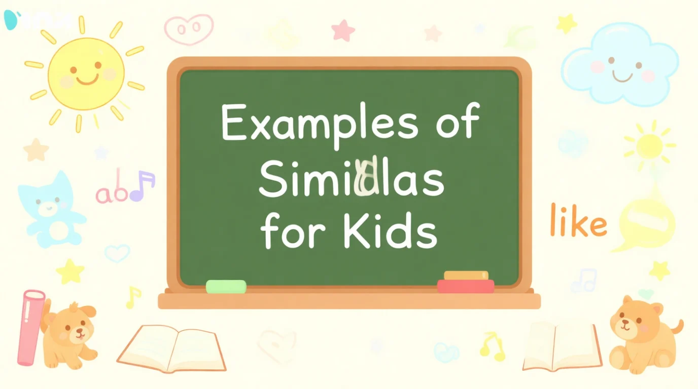 "examples of similes for kids"