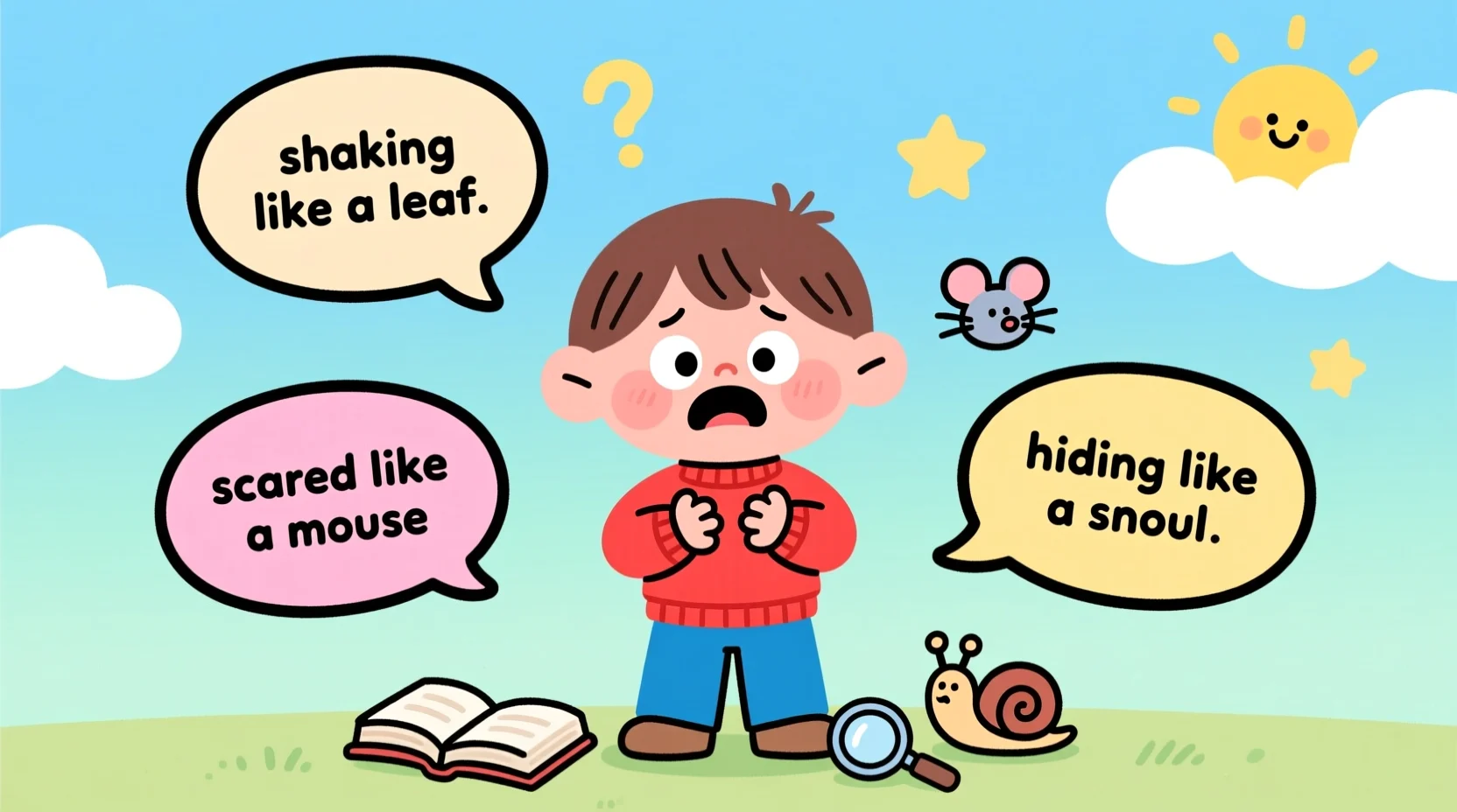 "similes for scared"