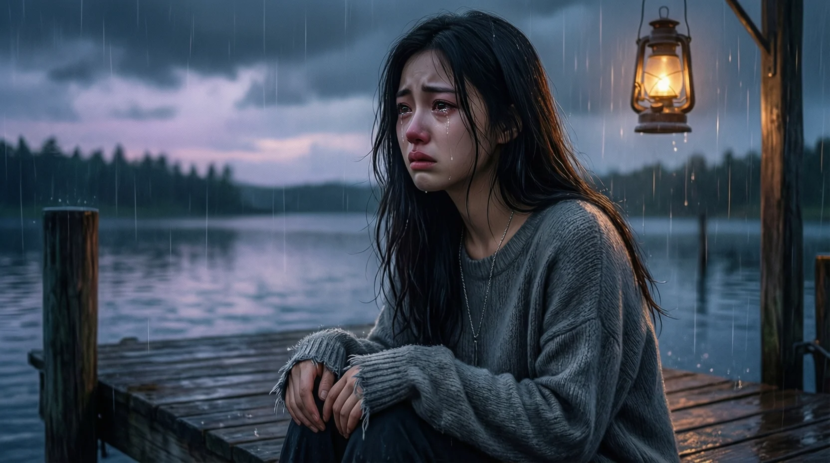 "similes for crying"