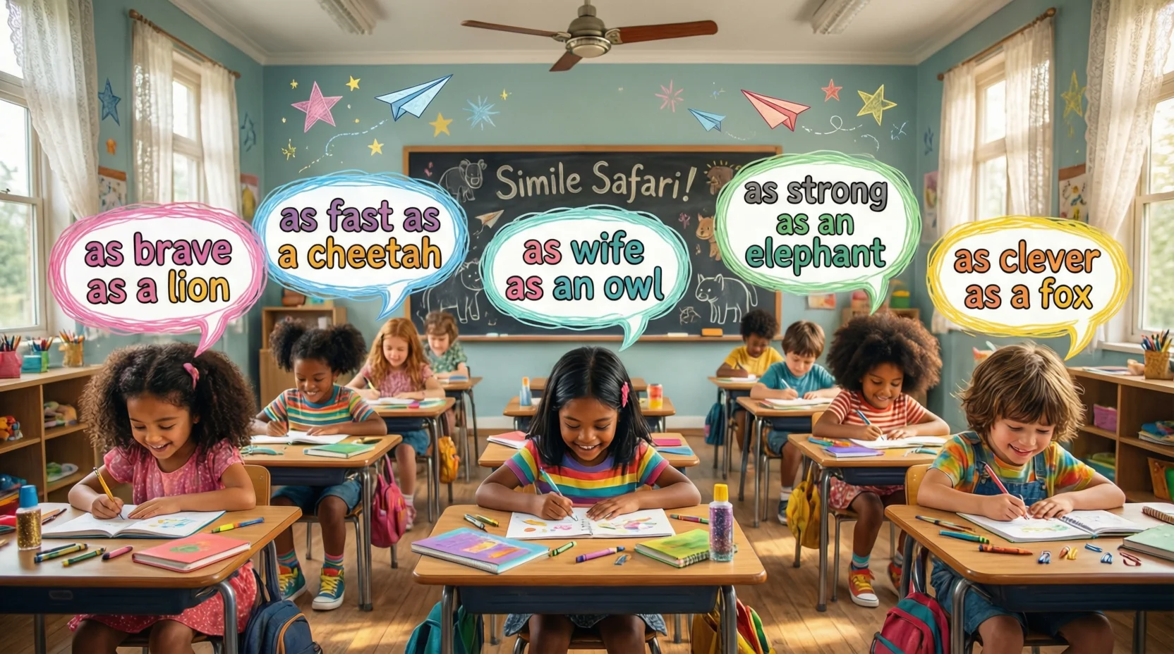 "similes for kids examples"