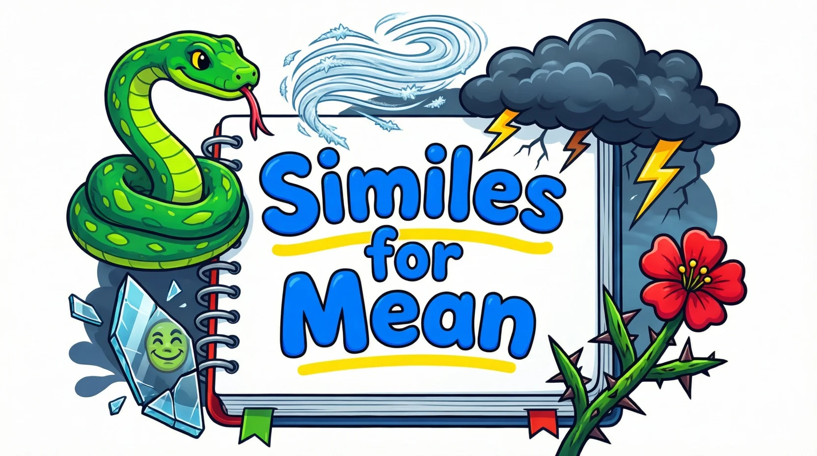 "similes for mean"