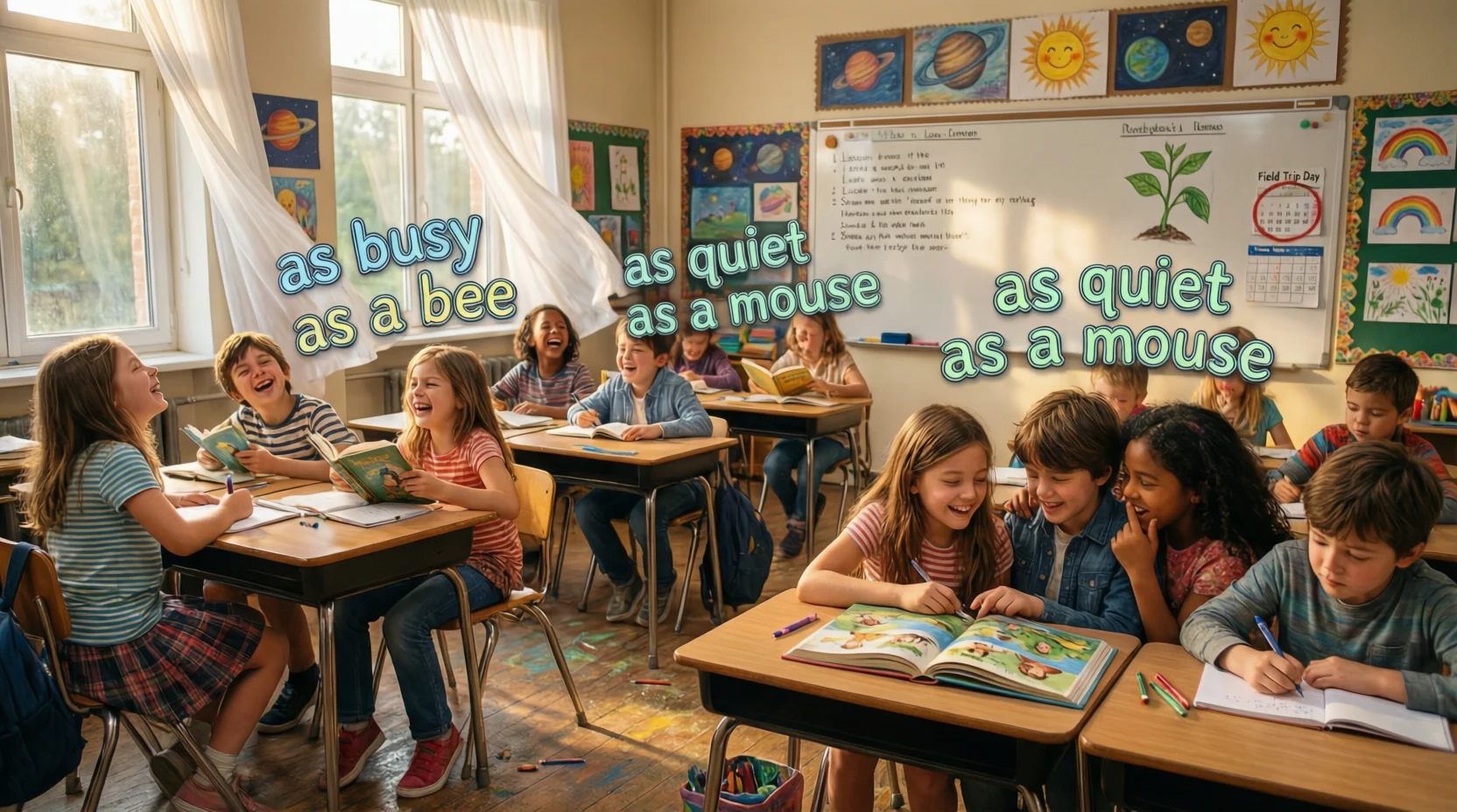 "similes for school"